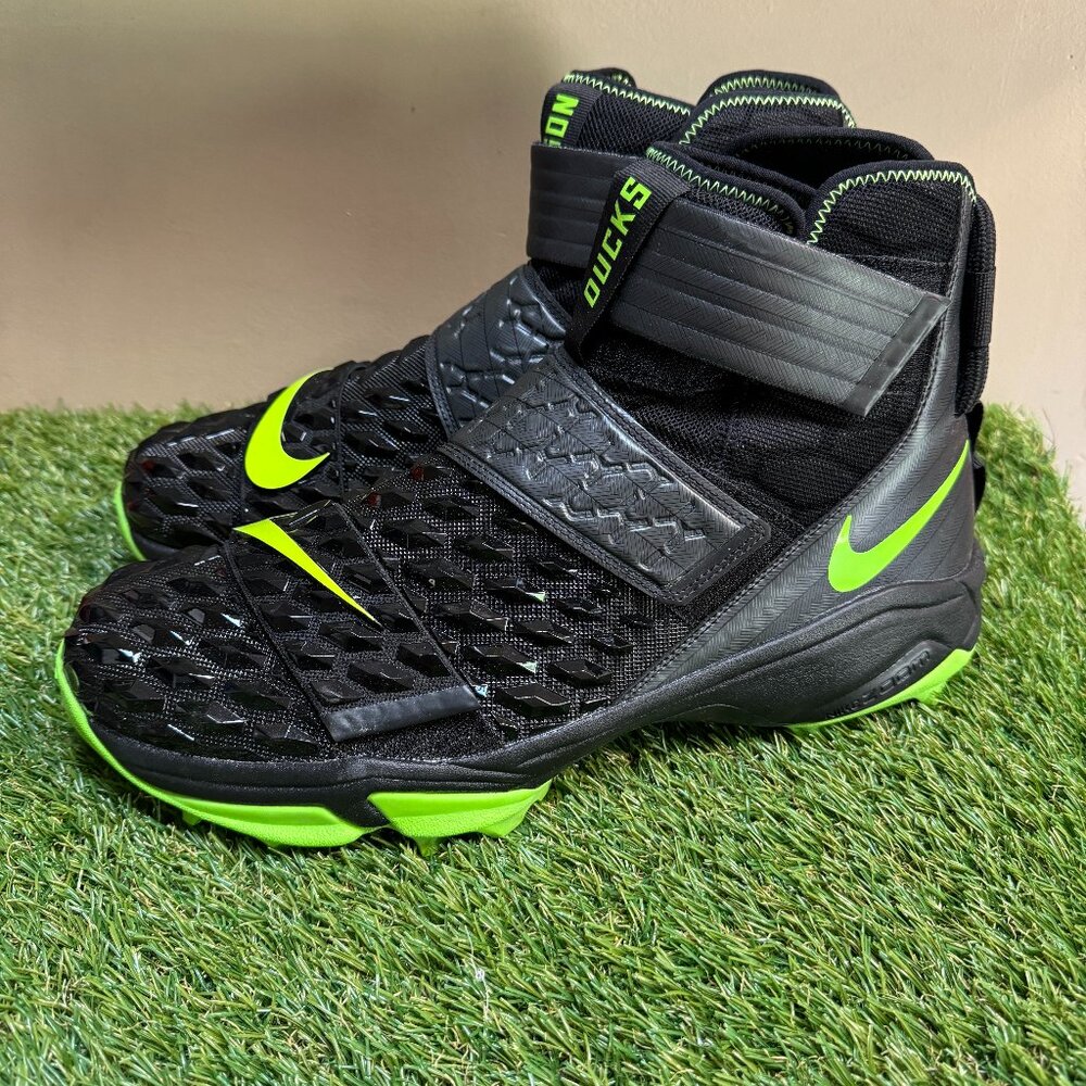 Nike Force Savage Elite 2 Shark Oregon Ducks Sample PE Cleats CK2834-301 Sz 14.5